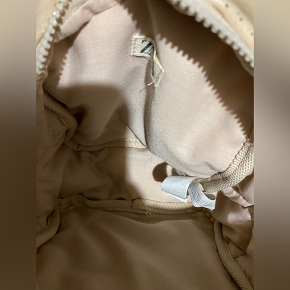 Zara Confetti Beige Mini Backpack - Picture 5 of 6